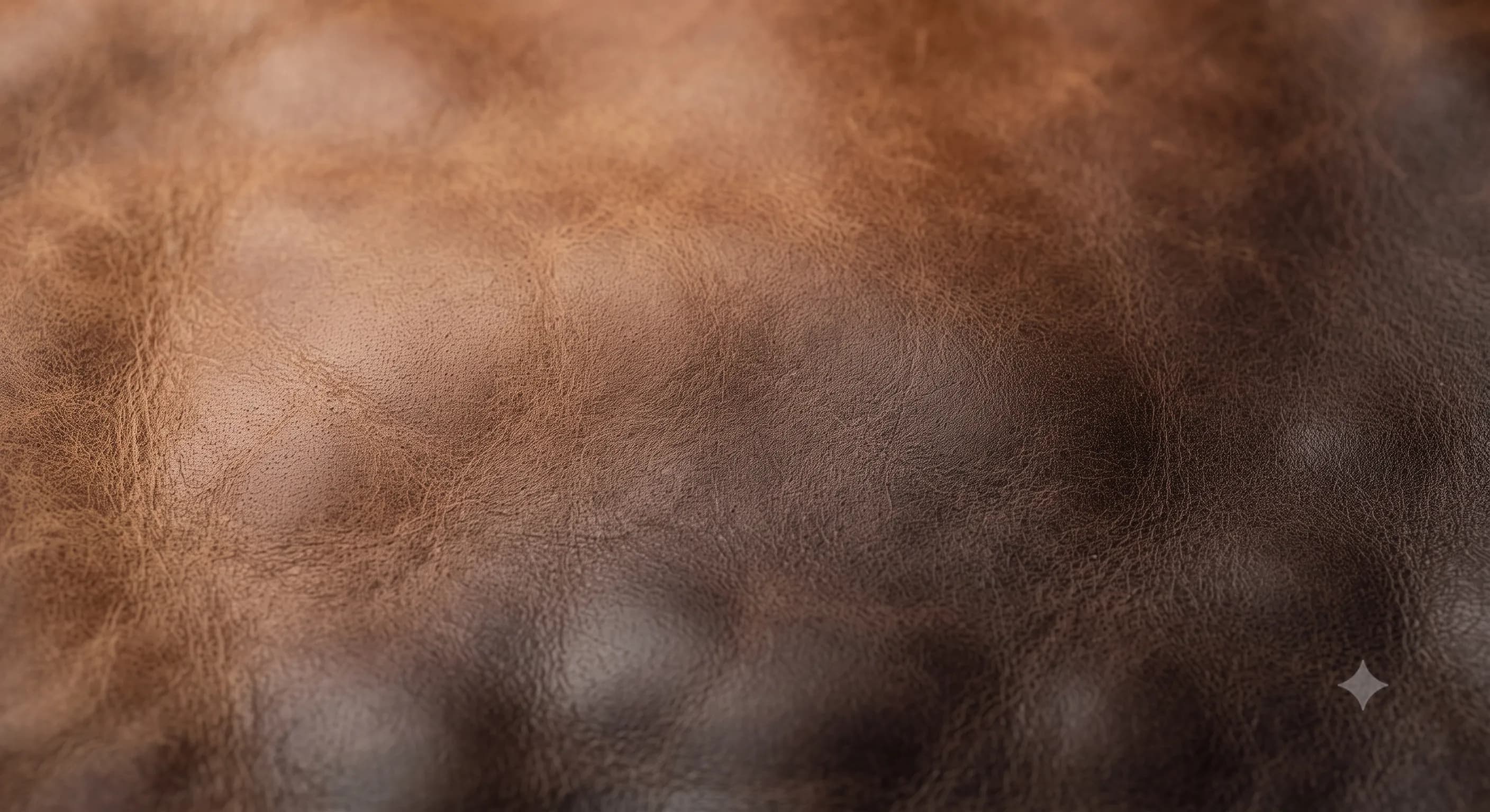 Leather surface showing natural variation in colour and finish.