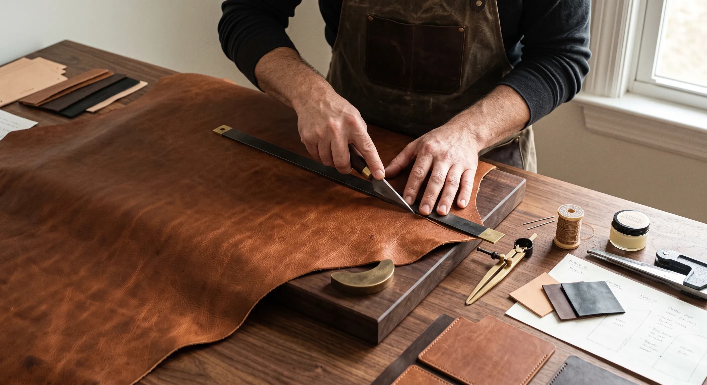 Precision leather cutting