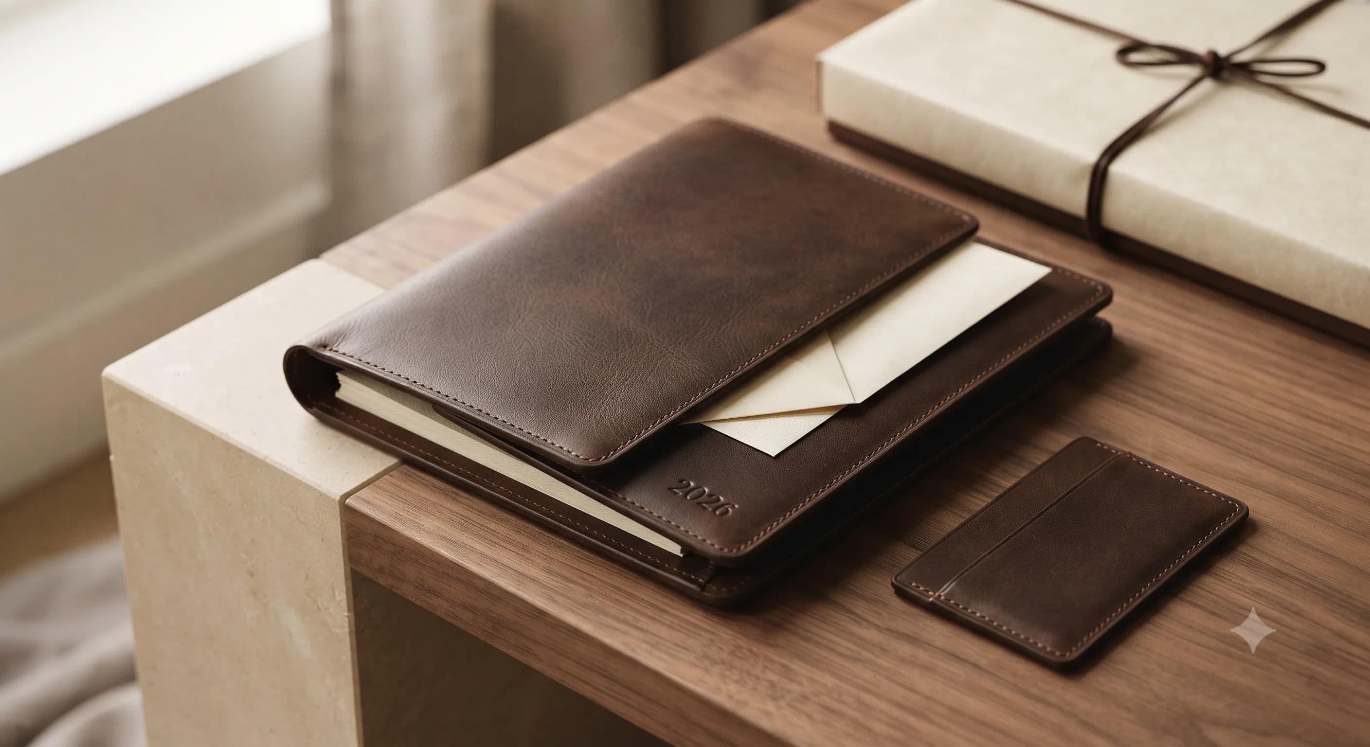 Personalised leather piece created to mark an important relationship